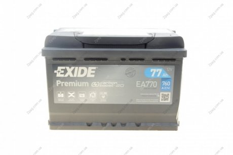 EA770 Exide Аккумулятор 77Ah-12v Exide PREMIUM(278х175х190),R,EN760