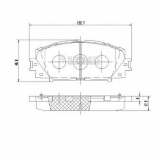 N3602127 Nipparts  Колодки тормозные диск. Toyota YARIS 07- (пр-во Nipparts)