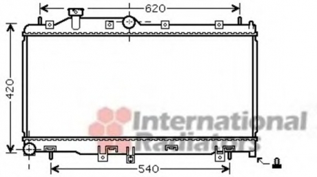 51002065 Van Wezel Радіатор охолодження LEGACY4/OUTB 20/25 MT 03- (Van Wezel)