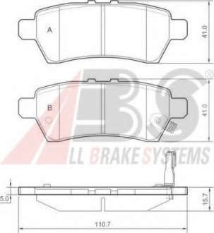 37536 A.B.S  Колодка торм. NISSAN NAVARA/PATHFINDER задн. (пр-во ABS)