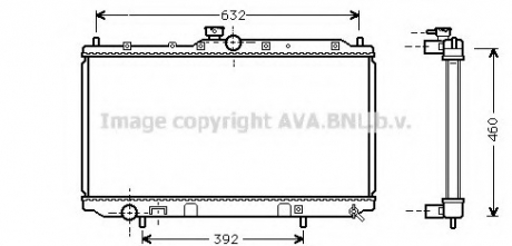 MT2142 AVA Cooling Systems Радіатор охолодження двигуна Mitsubishi Carisma Space Star 1,6i 1,8i >04 MT (MT2142) AVA