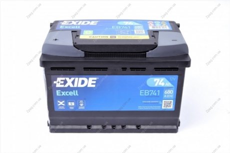 EB741 Exide Аккумулятор 74Ah-12v Exide EXCELL(278х175х190),L,EN680
