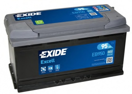 EB950 Exide Аккумулятор 95Ah-12v Exide EXCELL(353х175х190),R,EN800