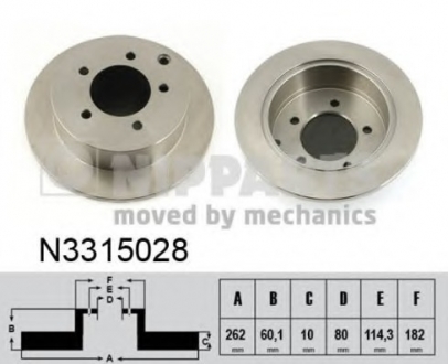 N3315028 Nipparts  Гальмівний диск