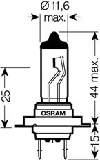 64210SUP OSRAM Лампа фарная H7 12V 55W PX26d SUPER (+30%) (пр-во OSRAM)
