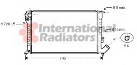 09002153 Van Wezel Радиатор охлождения CT BERL/XSARA D MT CLIPS (Van Wezel)