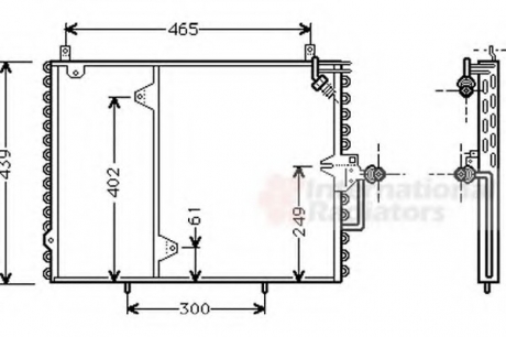 30005160 Van Wezel Конденсор кондиционера MB E-CLASS W124 92-97 (Van Wezel)