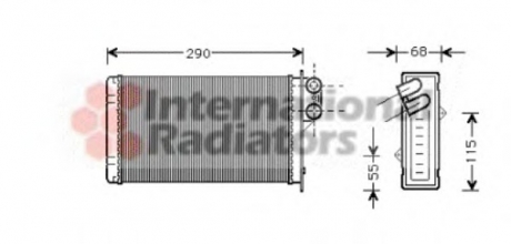 40006100 Van Wezel Радиатор отопителя P405/P406 ALL MT/AT 87-99 (Van Wezel)