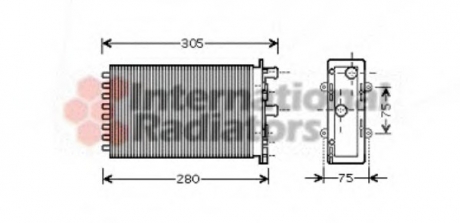 58006239 Van Wezel Радиатор отопителя TRANSPORTER REAR UNIT 96- (Van Wezel)