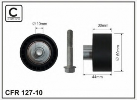 127-10 CAFFARO Ролик опорный ремня ГРМ CHERY Fora (A21, A5, A520, A516)