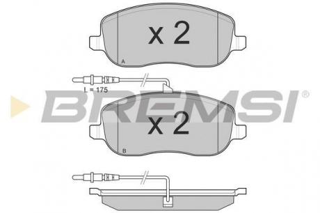 BP3028 BREMSI Тормозные колодки перед. Jumpy/Scudo/Expert 00- (Lucas)