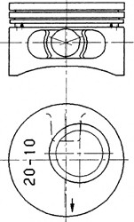 90245620 Kolbenschmidt  Поршень з кільцями OPEL 87.00 2.0 16V 20SEH/20XE/X20SE ( вир-во KS)