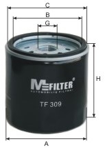 TF309 MFILTER Фильтр масляный двигателя FORD TRANSIT (пр-во M-Filter)