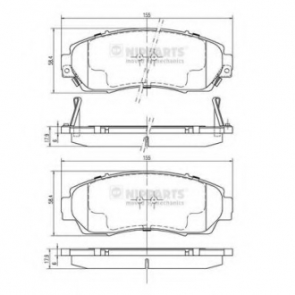 N3604073 Nipparts  Колодки тормозные диск. Honda CR-V 07- (пр-во Nipparts)