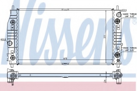 69016 Nissens Радиатор охлождения CHRYSLER 300M (98-) (пр-во Nissens)