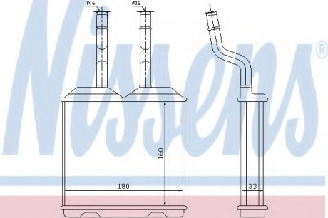 72634 Nissens Радиатор печки OPEL COMBO/CORSA B (93-) (пр-во Nissens)