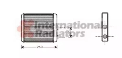 37006259 Van Wezel Радиатор отопителя ASTRA G/ZAFIRA -AC 97-05 (Van Wezel)