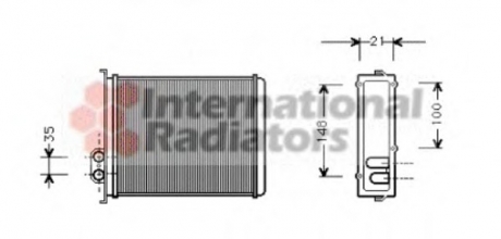 59006085 Van Wezel Радіатор обігрівача HEAT VOL S/V/C70/850 91- (Van Wezel)