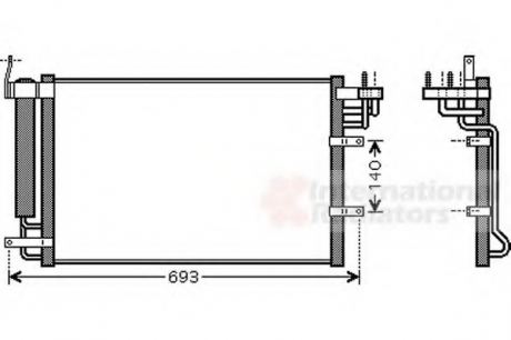 83005093 Van Wezel Конденсор кондиционера CERATO ALL MT/AT 04- (Van Wezel)