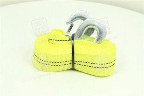 Трос буксирувальний 3т. 50мм. 4,5м. С-гак, жовтий <ДК> DK46-PP345