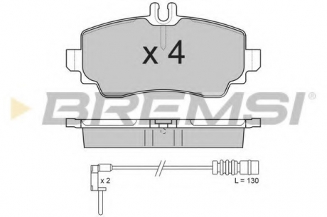 BP2763 BREMSI Тормозные колодки перед. MB A-class (W168) 97-04 (TRW)