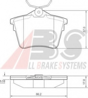 37466 A.B.S  Колодка торм. CITROEN/PEUGEOT C5/407 задн. (пр-во ABS)