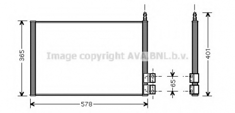 FDA5328 AVA Cooling Systems Конденсор кондиціонера FIESTA5/FUSION/MAZDA2 02- (Ava)