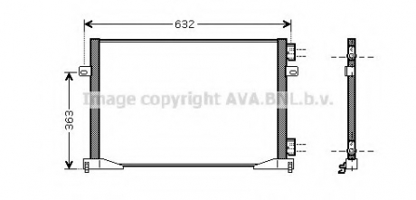 RTA5400 AVA Cooling Systems Конденсор кондиционера TRAFIC/PRIMAST/VIVARO 06- (Ava)