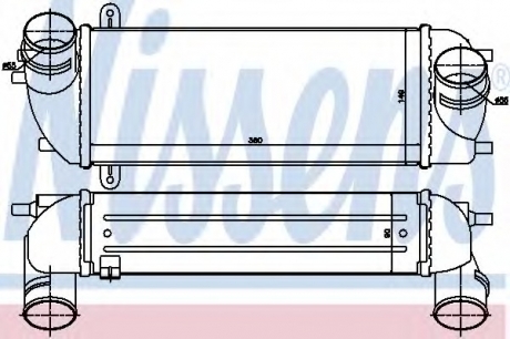 96559 Nissens Интеркулер HYUNDAI SANTA FE (CM) (06-) (пр-во Nissens)