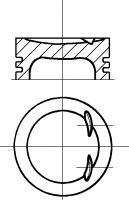 87-136607-00 Nural Поршень з кільцями FORD 1.8 16V Zetec -00 (вир-во NURAL)