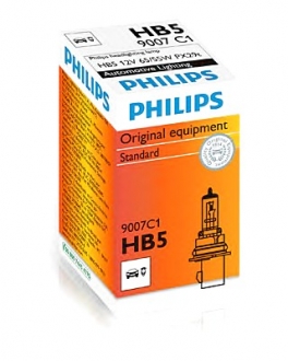 9007C1 PHILIPS Лампа накаливания HB5 12V 65/55W PX29t (пр-во Philips)