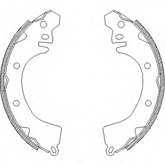 4370.00 REMSA Колодка торм. барабан. MITSUBISHI LANCER (пр-во Remsa)