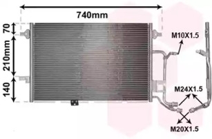 03005137 Van Wezel Конденсор кондиціонера AUDI A6 25TDi 97-04 (Van Wezel)