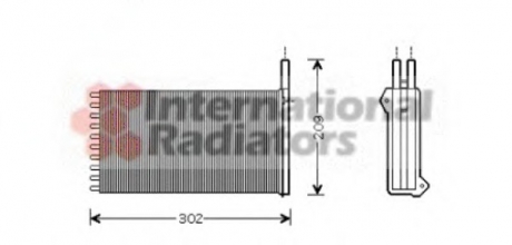 18006154 Van Wezel Радиатор отопителя FORD ESCORT/ORION 90-00 (Van Wezel)