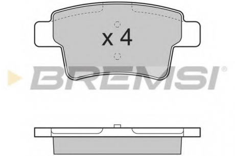 BP3331 BREMSI Тормозные колодки зад. Citroen C4 Picasso 06- (Bosch)