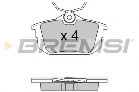 BP2742 BREMSI Тормозные колодки зад. Carisma 95-06/Colt 04-12 (TRW)