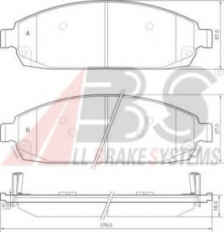 37517 A.B.S  Гальмівні колодки Grand Cherokee/Commander 05-10 3.0-5.7