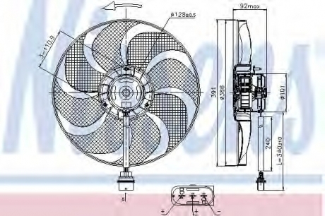85690 Nissens Вентилятор радиатора AUDI, SKODA, VW (пр-во Nissens)