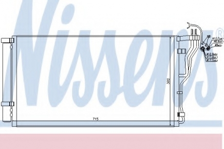 940347 Nissens Конденсатор кондиционера KIA, HYUNDAI (пр-во Nissens)