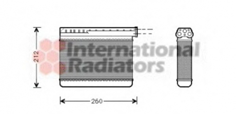 06006166 Van Wezel Радіатор обігрівача BMW 316->325 MT/AT 89- (Van Wezel)