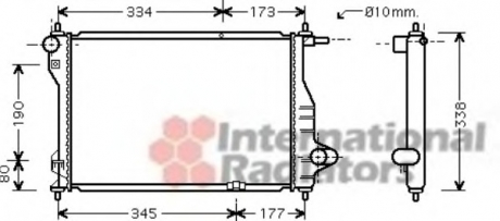 81002075 Van Wezel Радіатор охолодження CHEVROLET Matiz (вир-во Van Wezel)