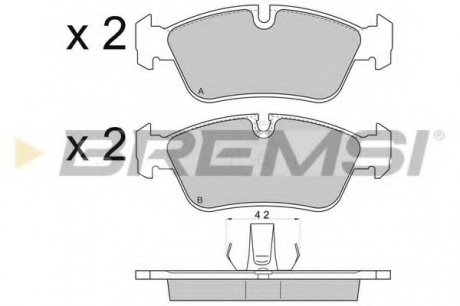 BP2745 BREMSI Гальмівні колодки пер. BMW 3 (E36/E46) 90-09 (ATE)