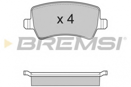 BP3298 BREMSI Тормозные колодки зад. Ford Galaxy/S-Max 06-15 (TRW)