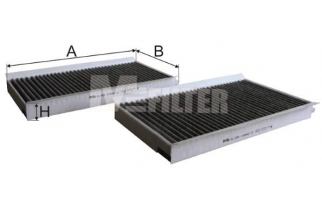 K994C-2 MFILTER Фильтр салона BMW 5 угольный (2шт.) (пр-во M-FILTER)