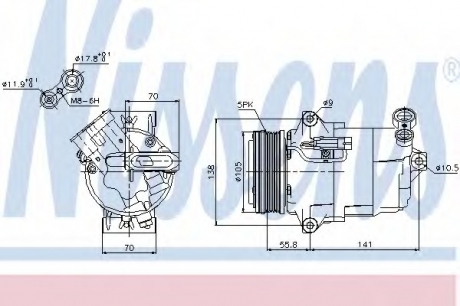 89038 Nissens Компресор кондиціонера