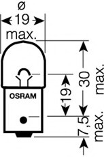 5009 OSRAM Лампа накаливания RY10W 12V 10W BAU15s (пр-во OSRAM)