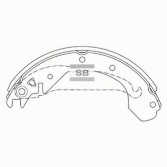 SA010 Hi-Q  Колодка торм. барабан. DAEWOO ESPERO (пр-во SANGSIN)