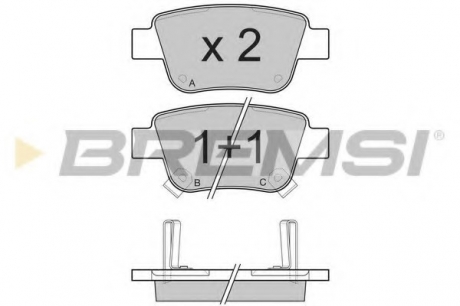 BP3112 BREMSI Гальмівні колодки зад. Toyota Avensis 00-08 (Bosch)