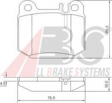 37194 A.B.S  Колодка торм. MB ML KLASSE (W163) задн. (пр-во ABS)