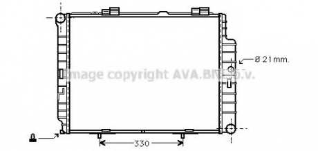 MSA2287 AVA Cooling Systems Радіатор охолодження двигуна MB E-class (W210) 2,7d 3,2d (MSA2287) AVA